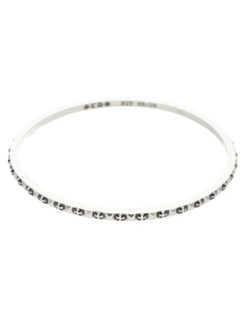 Chrome Hearts Tfp Pnk Pls True Fckin Punk Plus Silver Bracelet Bangle